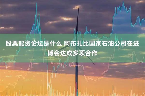 股票配资论坛是什么 阿布扎比国家石油公司在进博会达成多项合作